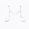 Single Music Note Charm in 2 Metal Finishes for Jewelry Making view 6