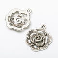 Openwork Rose Flower Charm in Five Metal Finishes for Jewelry view 10