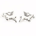 Flying Winged Pig Charm Metal Jewelry Making Component view 6