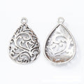 Filigree Teardrop Metal Charms in Six Antique Finishes view 11