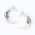 Vintage Finish Metal Moon Face Crescent Charms in 3 Style Options view 8
