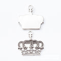 Crown Metal Charms in Two Antique Metal Finishes Jewelry Components view 5