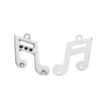 Double Music Note Connector Metal Charm in 2 Finishes view 6