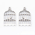 Rectangular Birdcage Openwork Metal Charm Pendant Jewelry Making Component view 5