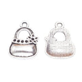 Flower Handbag Metal Charm in Four Finishes Jewelry Component view 9