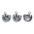 Curled Koala Metal Charms in Antique Silver Finish view 3