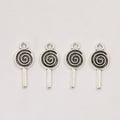 Spiral Lollipop Charm In 6 Metal Finishes For Jewelry Making view 11