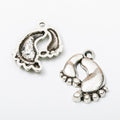 Pair of Tiny Footprint Metal Charms in Three Finishes view 8