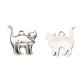 Walking Cat Pendant Metal Charms in Two Antique Finishes view 6