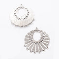 Round Fan Multi-Loop Connector Metal Jewelry Making Component view 6