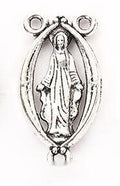Oval Virgin Mary Multi-Loop Metal Connector in Five Finishes view 10