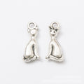 Sitting Cat Charm in 3 Metal Finishes for Jewelry Making view 8