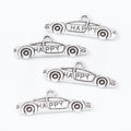 HAPPY Car Metal Charms in 2 Pictured Finishes for Jewelry Crafts view 6