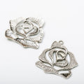 Openwork Rose Metal Charm 2 Finish Options Craft Supply view 6