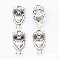 Heart Belly Owl Metal Charms in Two Antique Finishes view 7