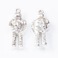Standing Astronaut Charm In 2 Metal Finishes For Jewelry Making view 6