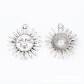 Smiling Sun Face Charm in Four Metal Finishes for Jewelry view 9