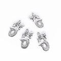 Curled Mermaid Detailed Metal Charm in 1 Finish for Crafting view 3