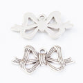 Layered Bow-Shaped Metal Charm Pendants in 2 Finishes view 6