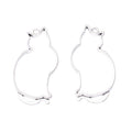Cat Outline Charm Openwork Sitting Cat Metal Pendant in Three Finishes view 8