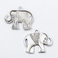 Decorated Elephant Charms in Two Antique Metal Finishes view 6