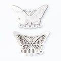 Wide Butterfly Connector Charm in 2 Metal Finishes for Jewelry Making view 6