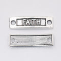 FAITH Word Bar Double Loop Jewelry Connector Component view 6