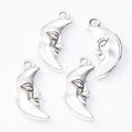 Moon Face Charm in 1 Finish Metal Component for Jewelry Making view 3