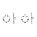 Floral Heart Toggle Clasp in Two Antique Metal Finishes view 6
