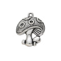 Detailed Mushroom Metal Charms in Three Antique Finishes view 8