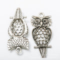 Long Owl Charm in 2 Metal Finishes for Jewelry Making view 7