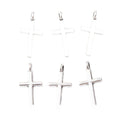 Slim Cross-Shaped Metal Charm Pendants in 6 Finishes view 11