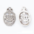 Oval Openwork Crown Metal Charm Pendant For Jewelry Making And Craft Projects view 5