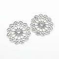 Round Filigree Flower Connector in 2 Metal Finishes for Jewelry Making view 6