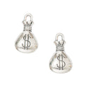 Dollar Money Bag Metal Charms in Seven Finishes for Jewelry Making view 12