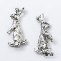 Standing Rabbit Pendant Charm in Three Metallic Finishes view 8