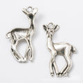 Slender Deer Metal Charm Pendant in Two Vintage Finishes view 6