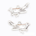 Flying Bird Charms in Three Contrasting Metal Finishes view 7