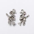 Flying Witch Charm In 2 Metal Finishes For Jewelry Making view 6