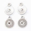 Round Flower Button Charm in 2 Metal Finishes for Jewelry Making view 6