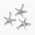 Textured Starfish Metal Charm In 4 Finish Options for Jewelry Making view 9