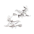 Flying Witch Charm In 5 Metal Finishes For Jewelry Making view 10