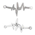 Heartbeat Line Connector Charms in Four Metal Finishes view 9