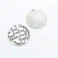 Kindness Word Art Disc Metal Charm Pendant in 3 Finishes for DIY Jewelry view 8