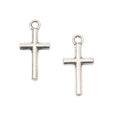 Simple Cross Pendant Metal Charms in Six Color Finishes view 11