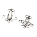 Vintage Airplane Charm in 2 Finishes for DIY Jewelry Making view 7