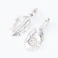 Feather And Leaf Metal Charm Pendant in 2 Finishes for DIY Jewelry view 7