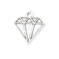 Geometric Diamond Charm in 4 Metal Finishes for Jewelry Making view 9