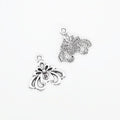 Openwork Bee Charm Alloy Jewelry Making Component in 2 Finish Options view 5