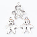 Smiling Gingerbread Person Charm Metal Jewelry Making Pieces view 6